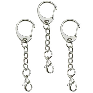 Stainless Steel Keychain With Spring Chain And Lobster Clasp For Keyring And Accessories - Product Image 2