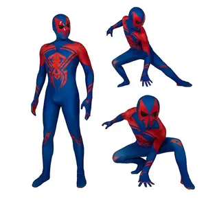 Neues Spider-Man 2099 Zentai-Kostüm für Erwachsene aus dem Spider-Verse-Film Superheld-TV-Charakter Enthält eine Maske für Halloween