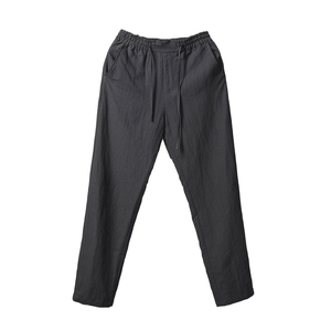 Pantalon décontracté pour homme, fait sur mesure, léger, respirant, à taille élastique, jambe droite, coton et <span class=keywords><strong>lin</strong></span> - Product Image 5