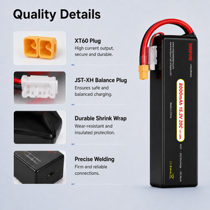 Batterie de drone OEM haute densité, haute capacité, semi-solide, 8000 mAh, 4S, 15,2 V, haute tension, pour UAS, UAV, VTOL - Product Image 5