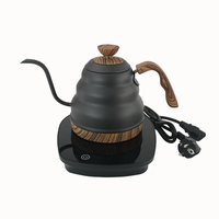 Bouilloire électrique numérique à col de cygne 500 ml, en acier inoxydable, intelligente, pour café et thé, ustensiles de cuisine