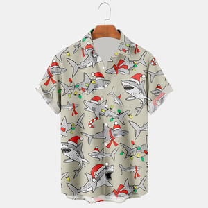 <span class=keywords><strong>Camicie</strong></span> stampate a sublimazione di natale dei cartoni animati per <span class=keywords><strong>uomo</strong></span> estive a manica corta abbigliamento Casual per le vacanze <span class=keywords><strong>camicie</strong></span> da <span class=keywords><strong>uomo</strong></span> oversize - Product Image 6