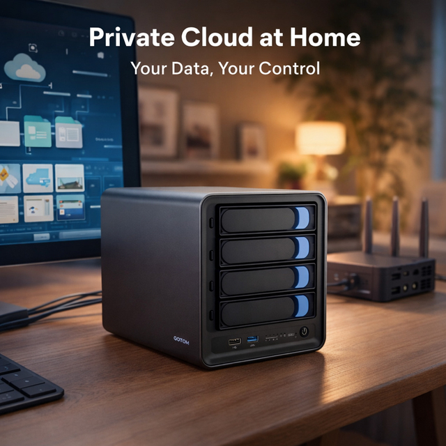 Qotom Desktop PC Q30900DS 2 DDR4 Core I3 I5 I7 4 Bay NAS Disk Station 4 3.5-inch HDD NAS Storage Server