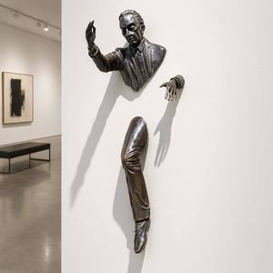 "Illusion architecturale moderne" - Art sur mesure en bronze coulé à la main, sculpture en bronze, statue - Product Image 4