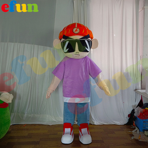 Efun MOQ 1 pieza profesional personalizado dibujos animados chico guapo con gafas disfraz efecto caminar disfraz de felpa para la venta - Product Image 6