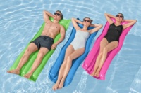 Bestway 44007 Colchón inflable Colchoneta de aire de agua Colchoneta flotante para piscina con almohada