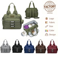 Sac à dos tactique pour couches avec poche isotherme, pochette de rangement, sac à langer multifonction personnalisé pour maman et papa, résistant à l'eau et durable