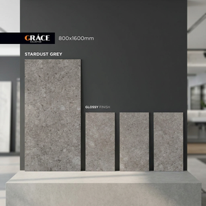 Azulejos de porcelana antideslizantes Rio Grey de 800x1600 mm para suelo y pared, con aspecto de piedra, diseño premium de 80x160 cm - Product Image 5