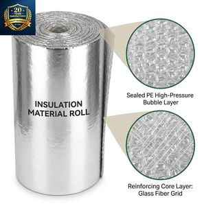 Feuille d'isolation <span class=keywords><strong>multicouche</strong></span> en aluminium ignifuge classe 0, barrière radiante, matériau composite au design moderne pour toiture métallique - Product Image 1