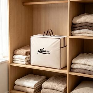 Custom 2 Pack 75L Duvet Storage Bags with Zips & Handles, <b>Fabric</b> Storage Bags for Clothes, Blankets & Pillows - Product Image 3