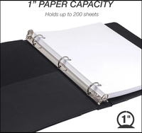 Classeur à 3 anneaux 1 pouce en cuir PU classeur pour cahier format A6 60 feuilles couverture rigide style portefeuille intérieur organisateur planificateur Journal