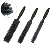 Logo personnalisé outil de salon professionnel brosse à cheveux ondulation baril carré plus long en céramique démêlant coiffage cheveux longs