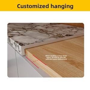 Gabinetes BOWEIYA Hechos a Medida con Encimeras de Mármol Natural de Lujo para Cocinas y Mesas de Comedor, Instalación <span class=keywords><strong>Bajo</strong></span> <span class=keywords><strong>Encimera</strong></span>, Duraderos - Product Image 5