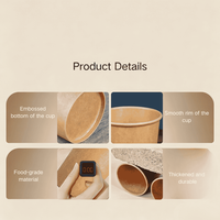 Gobelets en papier kraft à paroi simple, doublement enduits de PE de qualité alimentaire, biodégradables, imprimés sur mesure, jetables, pour boissons froides