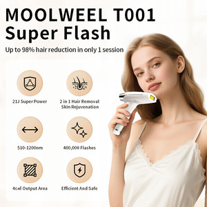 Moolweel T001i 48W IPL Máquina Profesional Uso Doméstico Fotodepiladora <span class=keywords><strong>Indolora</strong></span> para Tratamiento Permanente Entero Depiladora 4cm ² Luz - Product Image 2