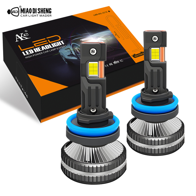 Miaodisheng V100 200W Super Bright H11 H7 Hb3 9005 9006 Hb4 LED Motorcycle Car Headlights 20000 Lumen for A6 X1 A3 X4 X6 A7 X3