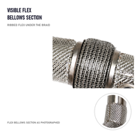 Kit de tuning de course pour Ferrari 296 GTB 3.0T 2022-2026 : Pare-chaleur à ajustement direct, section de soufflet flexible tressé pour downpipe (paire)