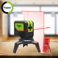 HUEPAR Laser à nivellement automatique 9211R , 2 lignes 2 points d'aplomb, niveau laser rouge d'alignement des lignes croisées