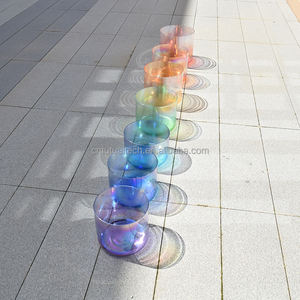 Q're <b>Magic</b> Cosmic Chakra Color Clear Quartz Crystal Singing Bowl 432Hz/440Hz CDEFGAB Tones Sound Healing Instrument - Product Image 3