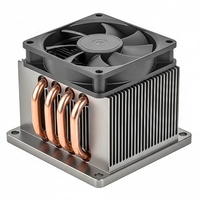 Module de refroidissement d'air pour serveur à ailettes empilées avec tuyaux en cuivre et dissipateur thermique à ventilateurs PWM multiples, dissipateur thermique cubique pour cluster de serveurs