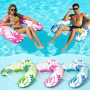 <b>Inflatable</b> Pool <b>Float</b> Chair with Cup Holders Floating Pool Lounge Chair for Swimming Pool Water Chair Toy Party <b>Float</b> for Adults - Product Image 1