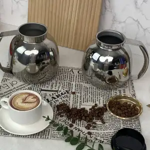 Grosir ketel air portabel teko kopi Arab Pot maskapai penerbangan baja nirkarat teko kopi Turki