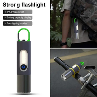 Lampe de travail COB de camping en plein air la plus vendue, rechargeable par USB, mini lampe torche LED tactique étanche avec mousqueton