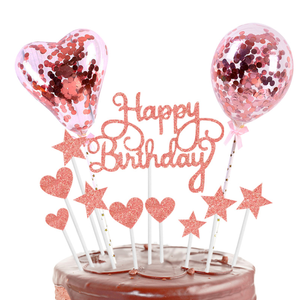 ชุดตกแต่งเค้กวันเกิดแบบพัดลมพับได้ ลูกโป่ง <span class=keywords><strong>ล้อ</strong></span>ลม ชุดตกแต่งเค้กสุขสันต์วันเกิด สำหรับตกแต่งงานปาร์ตี้ - Product Image 5