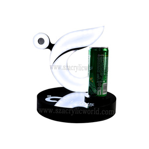 Custom Illuminated Bottle Display Rack LED Acrylic Retail Showcase Stand for Wine & Beverage - Product Image 4