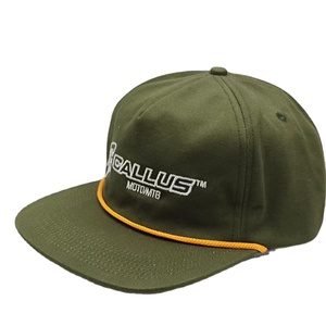 6 Bảng điều khiển <span class=keywords><strong>5</strong></span> Bảng điều khiển cổ điển bông thêu phẳng vành không có cấu trúc CHA mũ với dây thừng - Product Image 1