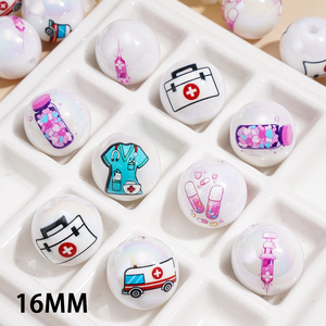 Perles médicales de 16 mm avec revêtement UV : Perles Avatar One Piece Naruto et perles en vrac - Product Image 1