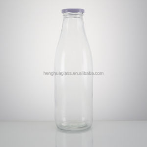 Bottiglie di Vetro Rotonde per Latte 150ml 200ml 250ml 500ml 1000ml 1 Litro, Contenitori per Succhi e Bevande 32oz con Tappo a Vite - Product Image 4