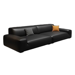 Sofá Black Bull de Cuero Genuino, Relleno de Látex, Moderno, para Sala de Estar, Apartamento, Alquiler - Product Image 5
