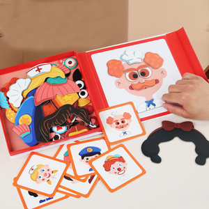 Tablero de dibujo para niños, rompecabezas magnético, tráfico, Océano, vestido, pegatina magnética, juego de rompecabezas, cambio de ropa, juego de juguete a juego - Product Image 5