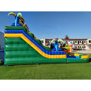 Toboggan aquatique gonflable en PVC de qualité commerciale avec piscine amovible pour parc aquatique et usage scolaire, toboggan de saut intérieur/extérieur - Product Image 4