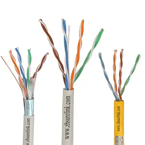 SURELNK供应商4对24awg 305米拉盒聚氯乙烯护套局域网rj45以太网电缆室内UTP 5e类/米