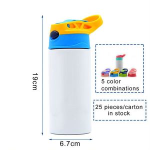 Taza Aislada de Acero Inoxidable Personalizada de 12 oz, Botella de Agua Recta de 350 ml, Vaso Sublimable en Blanco de 12 oz, Botella de Agua para Niños - Product Image 4