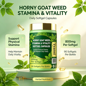 Gélules de Horny Goat Weed 800mg 90pcs – Complément Herbal Naturel pour Soutenir la Force Physique et Maintenir la Vitalité Quotidienne des Hommes - Product Image 3