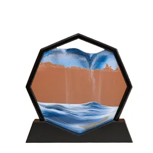 2023 Neuankömmling Deep Sea Display Fließender Sand Timer Treibsand malerei Octagon Kinetic Sand Art.-Nr.