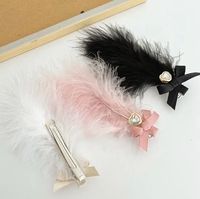 Plume Fascinator fleur pince à cheveux pour femmes chapeaux de mariée mariage Cocktail thé fête Derby Costume chapeau épingle accessoire de cheveux