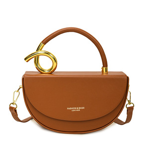 Grenzüberschreitende Personalisierte Allzweck-Satteltasche Modische Textil-Trendtasche Halbrunde Tasche Bonbonfarbene Alltags-Schultertasche - Product Image 5