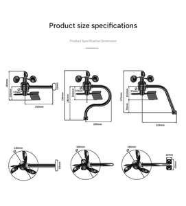 Anemómetro SMRTE IG03, Sensor de Velocidad del Viento, Estación Meteorológica Integrada Pequeña, Veleta de Alta Precisión, Monitoreo Ambiental RS485 - Product Image 6