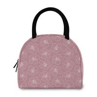Sac isotherme personnalisé pour le déjeuner, motif fleur d'hibiscus rose hawaïen, pour l'école et le bureau, sacs isothermes lifestyle