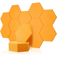 Panneau insonorisant respectueux de l'environnement, carrelage mural en feutre imperméable, autocollant mural décoratif, forme hexagonale, personnalisable