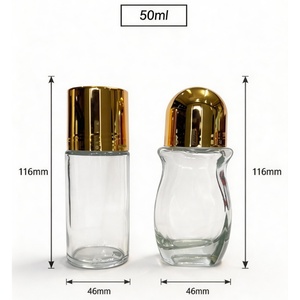 Flacone per Deodorante Roll-on con Basso MOQ, Bottiglia in Vetro per Deodorante 30ml 50ml, Tubo Vuoto Rotondo Ambrato per Confezionamento Deodorante - Product Image 6
