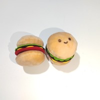 Jouet à mâcher grinçant pour chien Mignon Fast Food Hamburg Soft Durable Pet Squeaky Toy Plush Dog Toys