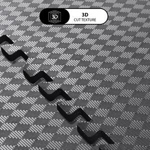 Dalles de sol en caoutchouc SBR à granulés fins emboîtables, durables, antistatiques, antidérapantes, absorbant les chocs, épaisseur 10 mm - Product Image 3