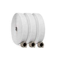 Tuyau d'incendie en PVC à double gaine, personnalisé directement en usine, blanc, avec raccord, tuyau d'incendie en caoutchouc mélangé, diamètre intérieur 19-300 mm