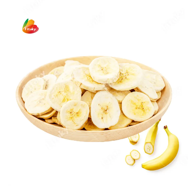 Замораживание сушеных банановых ломтиков вакуумный сублимированный банан сублимированный банановый чипс