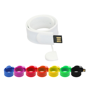 Custom Slap Band Flash Drive Pulsera de silicona colorida <span class=keywords><strong>USB</strong></span> 2,0 Pulsera Flash Pen Drive para regalos - Product Image 2